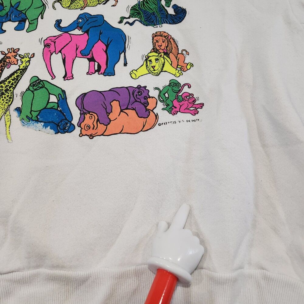 VTG 80s Animal Sex Positions Mens XL USA Made‎ Crewneck Sweatshirt Funny Joke - Picture 14 of 16